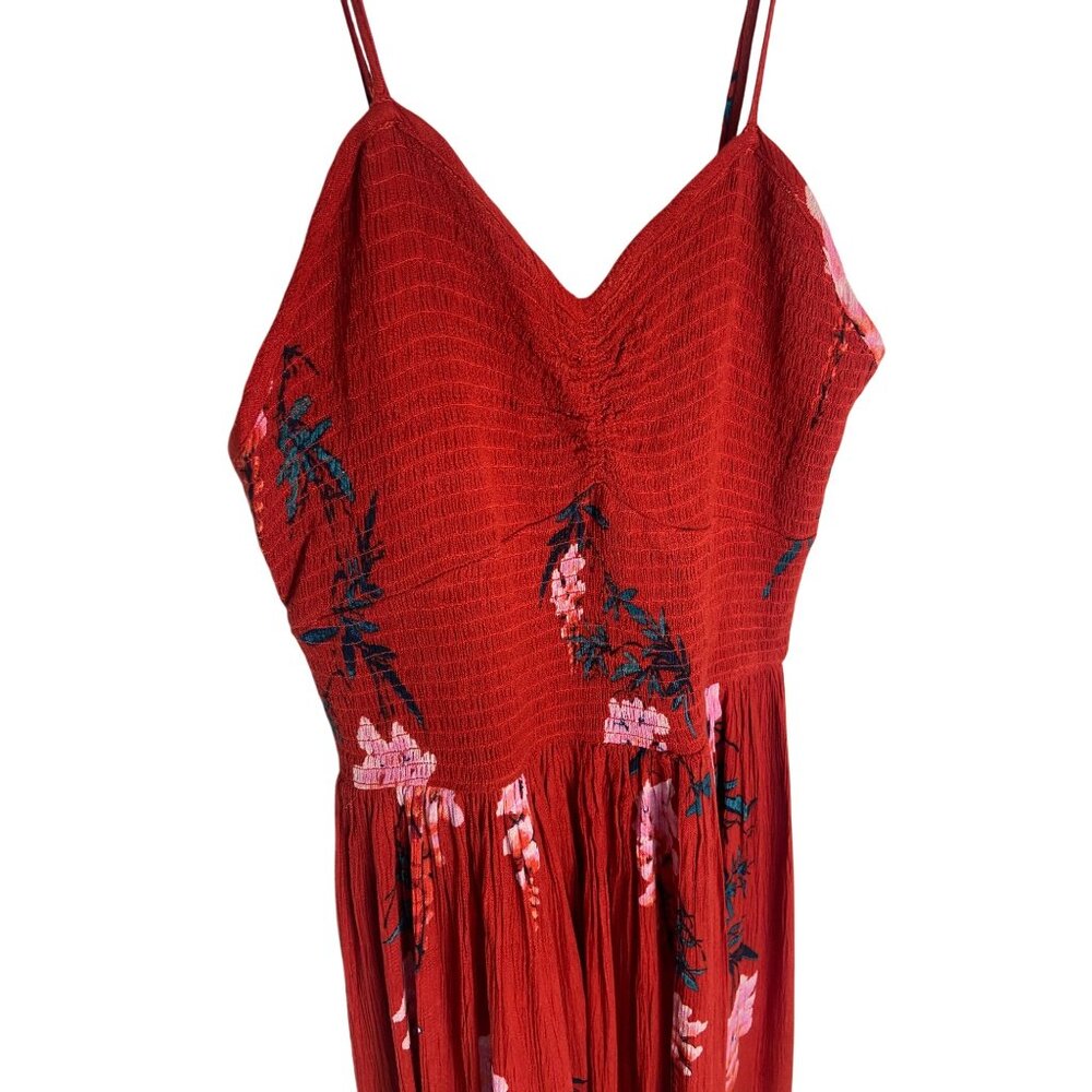 NWT Free People Beau Smocked Printed Slip Midi Dress-sz Medium - Picture 5 of 12